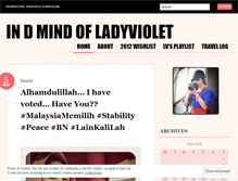 Tablet Screenshot of ladyvthoughts.wordpress.com