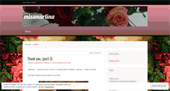 Desktop Screenshot of missmarlina.wordpress.com