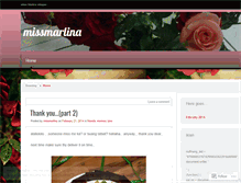Tablet Screenshot of missmarlina.wordpress.com