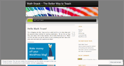 Desktop Screenshot of mathsnack.wordpress.com