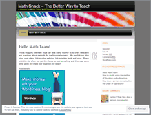 Tablet Screenshot of mathsnack.wordpress.com