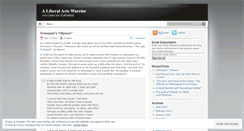 Desktop Screenshot of liberalartswarrior.wordpress.com