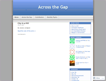 Tablet Screenshot of acrossthegap.wordpress.com