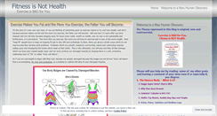 Desktop Screenshot of fitnessnothealth.wordpress.com