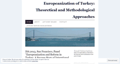 Desktop Screenshot of europeanizationofturkey.wordpress.com