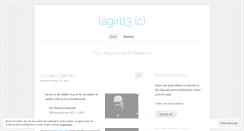 Desktop Screenshot of lagirl13.wordpress.com