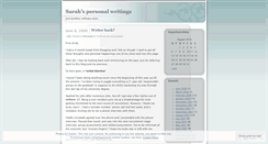 Desktop Screenshot of miszsarahz.wordpress.com