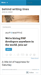 Mobile Screenshot of behindwritinglines.wordpress.com