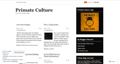 Desktop Screenshot of primateculture.wordpress.com