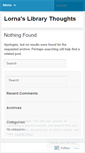 Mobile Screenshot of lornaslibrarythoughts.wordpress.com