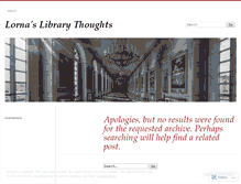 Tablet Screenshot of lornaslibrarythoughts.wordpress.com