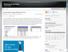 Tablet Screenshot of betweenmeandlinux.wordpress.com
