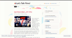Desktop Screenshot of letstalkfilms.wordpress.com