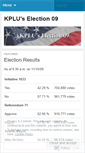 Mobile Screenshot of kpluelection09.wordpress.com