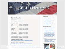 Tablet Screenshot of kpluelection09.wordpress.com