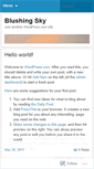 Mobile Screenshot of blushingsky.wordpress.com