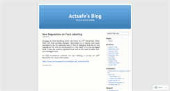 Desktop Screenshot of actsafe.wordpress.com