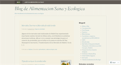 Desktop Screenshot of alimentacionecologica.wordpress.com