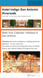 Mobile Screenshot of hotelindigoriverwalk.wordpress.com