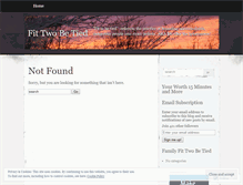 Tablet Screenshot of fittwobetied.wordpress.com