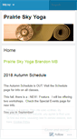 Mobile Screenshot of prairieskyyoga.wordpress.com
