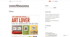 Desktop Screenshot of 1000museums.wordpress.com