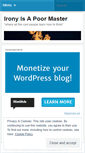 Mobile Screenshot of ironyisapoormaster.wordpress.com