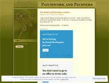 Tablet Screenshot of patchworkandpacifiers.wordpress.com