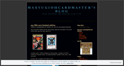 Desktop Screenshot of maxyugiohcardmaster.wordpress.com