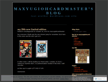 Tablet Screenshot of maxyugiohcardmaster.wordpress.com