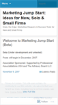 Mobile Screenshot of marketingjumpstart.wordpress.com