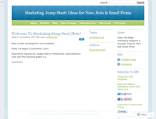 Tablet Screenshot of marketingjumpstart.wordpress.com