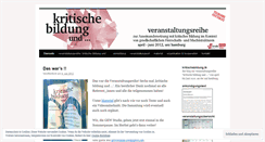 Desktop Screenshot of kritischebildungund.wordpress.com