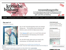 Tablet Screenshot of kritischebildungund.wordpress.com