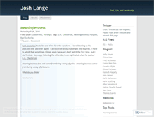 Tablet Screenshot of joshlange.wordpress.com