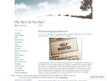 Tablet Screenshot of ohsaycanyousay.wordpress.com