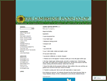 Tablet Screenshot of cambridgefoodcoop.wordpress.com