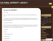 Tablet Screenshot of culturaldiverct2011.wordpress.com