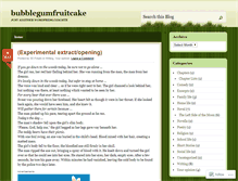 Tablet Screenshot of bubblegumfruitcake.wordpress.com