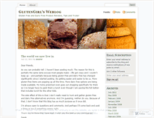 Tablet Screenshot of glutengirl.wordpress.com