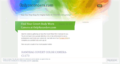 Desktop Screenshot of onlyrecorders.wordpress.com