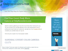 Tablet Screenshot of onlyrecorders.wordpress.com