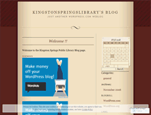 Tablet Screenshot of kingstonspringslibrary.wordpress.com