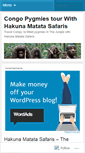 Mobile Screenshot of congopygmiestour.wordpress.com