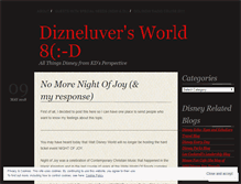 Tablet Screenshot of dizneluver.wordpress.com