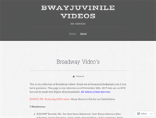 Tablet Screenshot of bwayjuvinile.wordpress.com