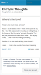 Mobile Screenshot of entropicthoughts.wordpress.com