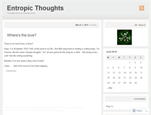 Tablet Screenshot of entropicthoughts.wordpress.com