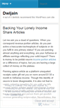 Mobile Screenshot of dwijain.wordpress.com