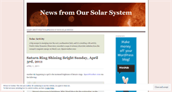Desktop Screenshot of newsfromoursolarsystem.wordpress.com
